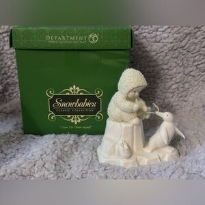 Department 56 Snowbabies “I Can Tie Them Myself” Figurine - Retired, Vintage